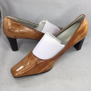 LIZ CLAIBORNE FLEX Eel skin Nicole Heels Size 8M VINTaGE PREOWNED